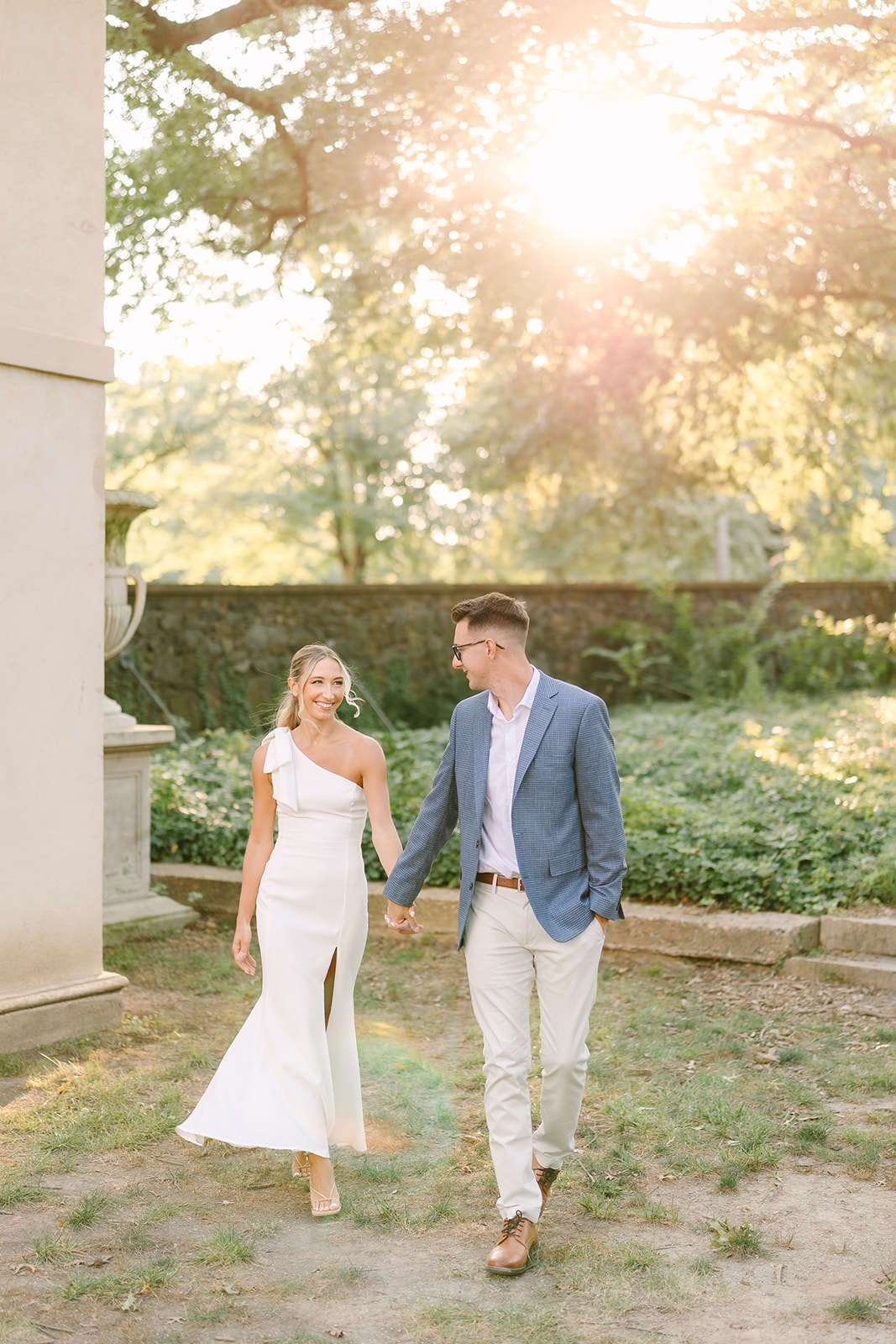 Hayley & Tom's engagement session at Marian Coffin Gardens in Wilmington Delaware