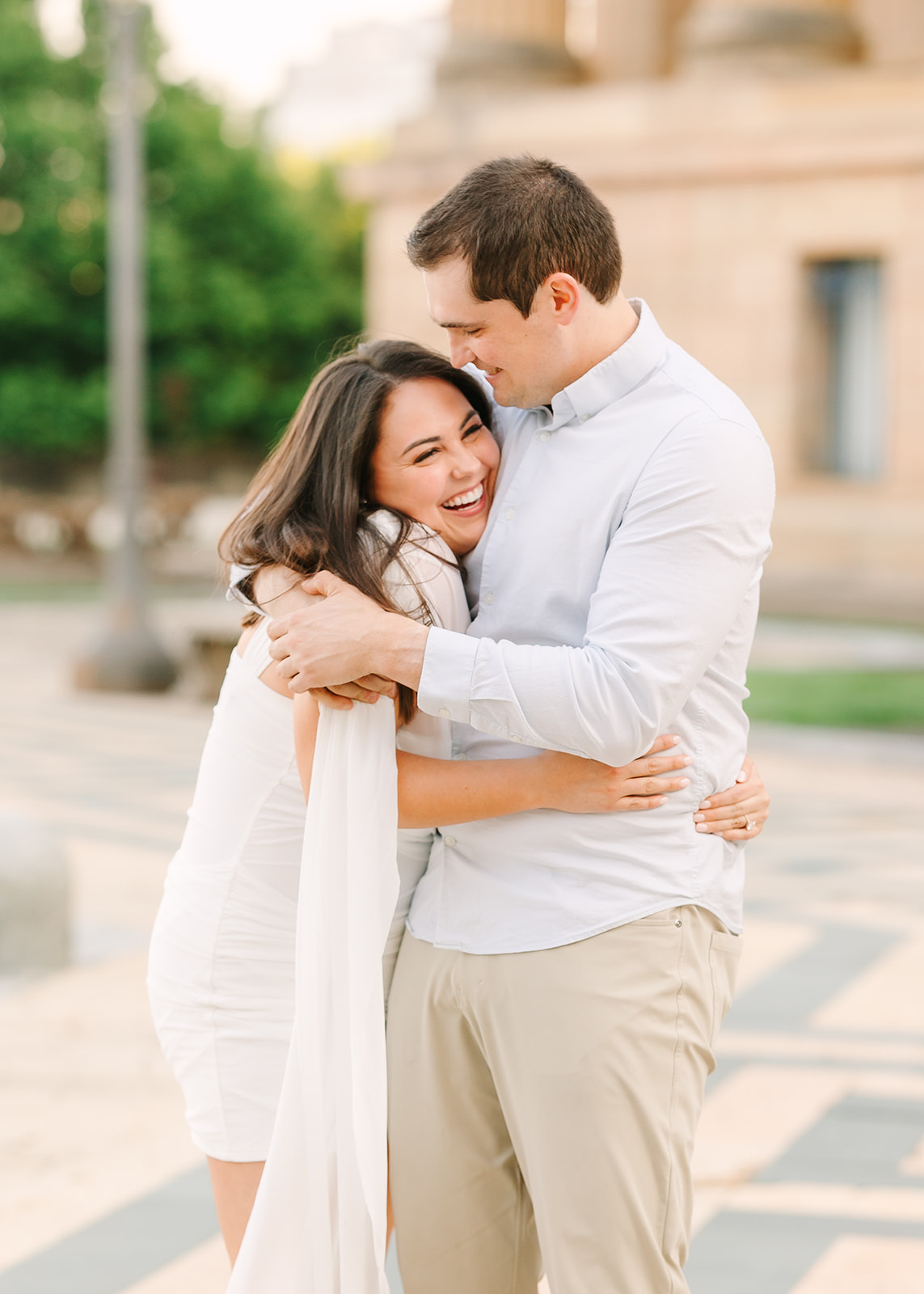maddie & kenny's philadelphia art museum engagement session photos